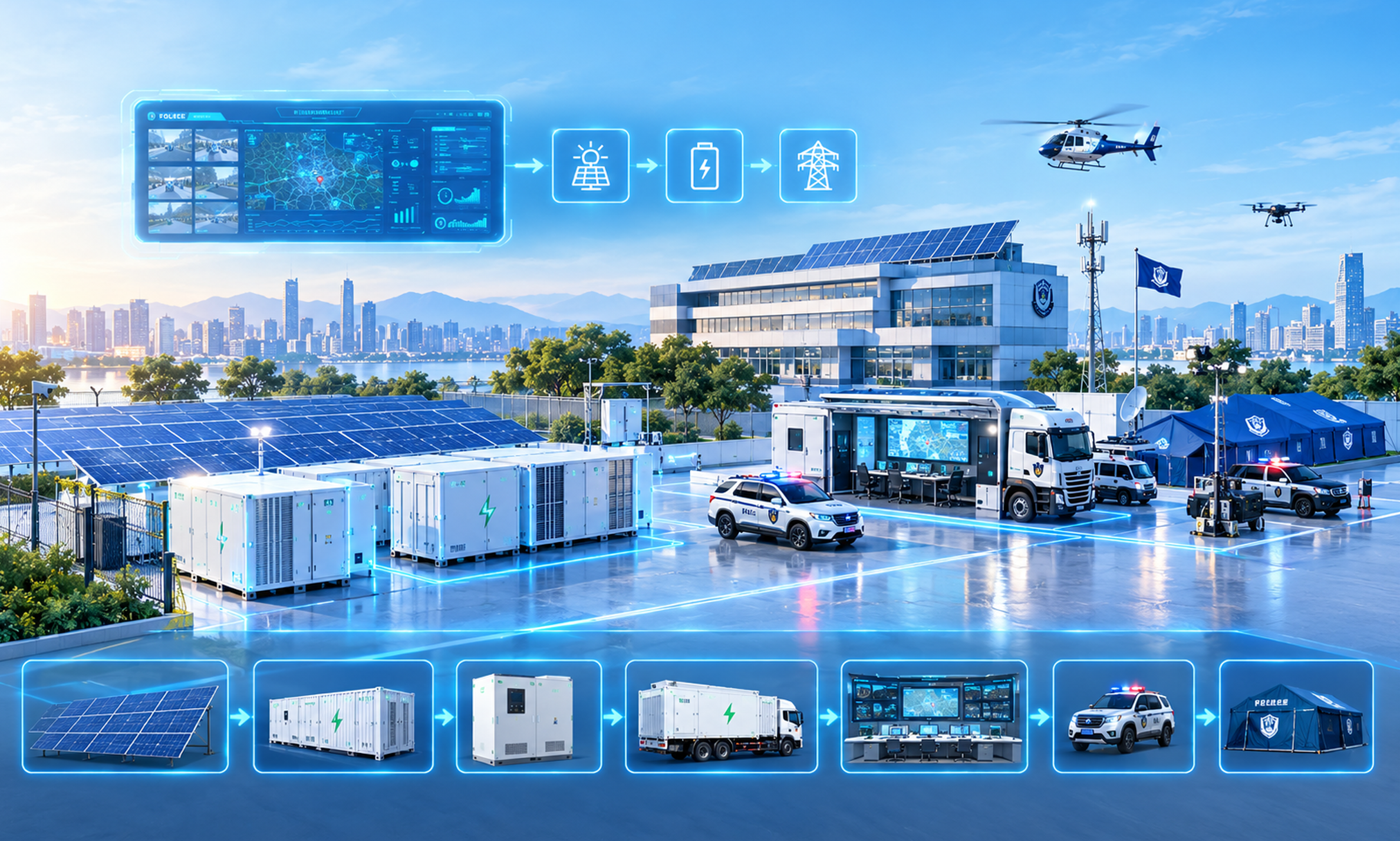 Mobile photovoltaic and energy storage solution for emergency response